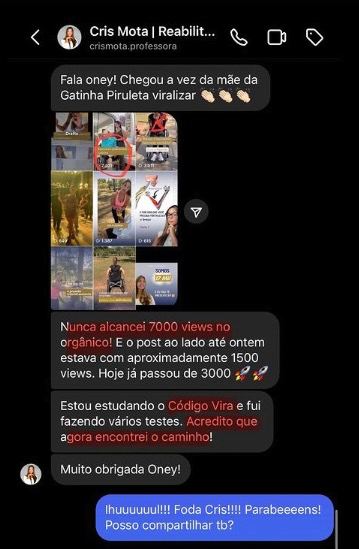 Depoimento — Cris Mota, reabilitação física, primeiros resultados com o método