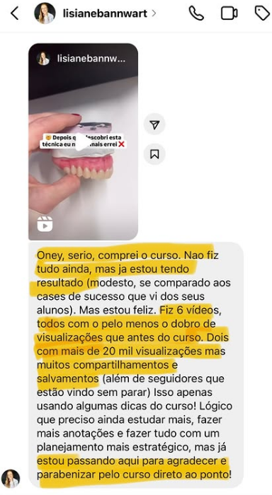 Depoimento — Lisiane Bannwart, dentista, vídeos com o dobro de views