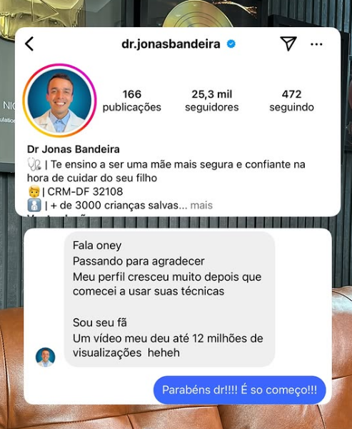 Depoimento — Dr. Jonas Bandeira, médico, vídeo com 12 milhões de views